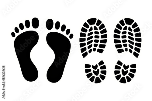 Footprints of adventure mark the path of discovery in a world of exploration and connection, celebrating the journey we take through life on a transparent background