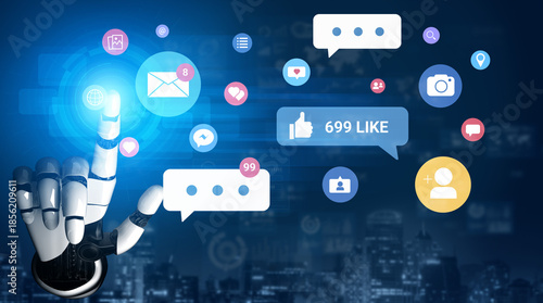 Wallpaper Mural AI analyzing online engagement patterns and user interaction metrics to enhance communication strategies and audience insights across digital platforms Parse Torontodigital.ca