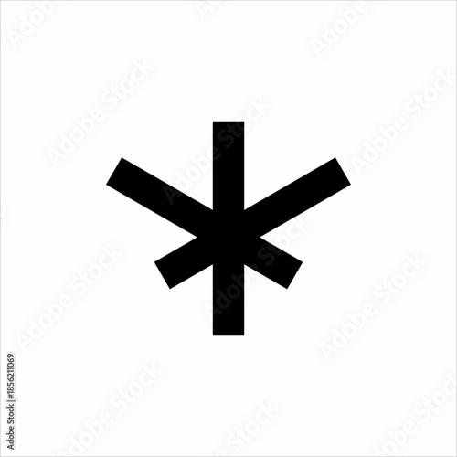 Simple cross logo design with peace sign concept.