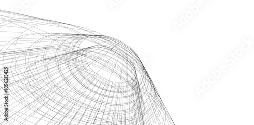 Abstract architecture vector 3d illustration