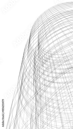 Quadro em tela Abstract architecture vector 3d illustration