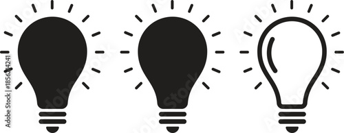 Creative Light Bulb Idea Icon Vector Illustration