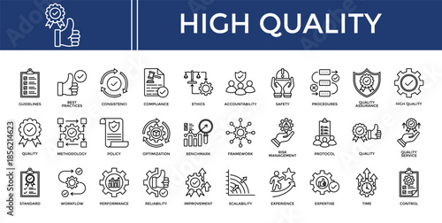 Champion icon set collection. Containing score, achieve, honor, certificate, program, win, profit .Line vector icons collection