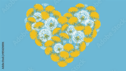 Heart Shaped Arrangement of Yellow and White Flowers.