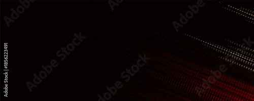 Black modern wide abstract technology background with glowing high-speed and movement light effect. Vector illustration