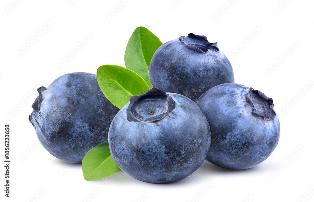 Obraz premium Blueberries isolated on white background.