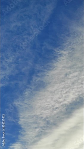 Clouds are floating across the sky