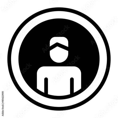 Minimalist Male Avatar Icon
