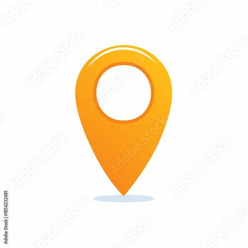 Free Download Glossy Orange Location Marker Pointing Direction for Mapping Application or Destination Search - GFXLoad