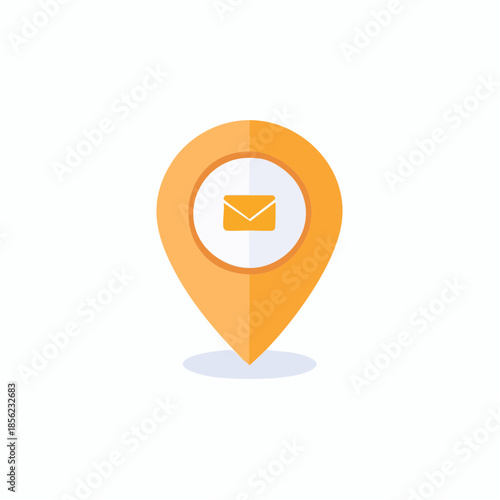 Orange Location Pin with Email Envelope Symbol Indicating Contact Address Free Download Orange Location Pin with Email Envelope Symbol Indicating Contact Address - GFXLoad