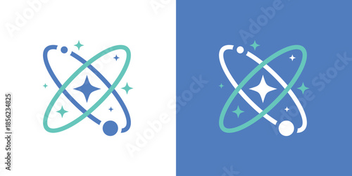 logo combines a planet and a star in a dual-meaning design. The planet symbolizes vision and continuity, while the star represents inspiration and excellence, creating a clean, modern