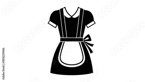 Vector illustration of a maid dress, on transparent background