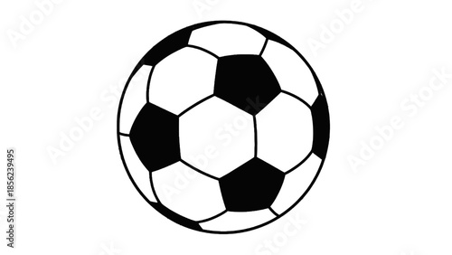 Vector illustration of a classic soccer ball on a transparent background