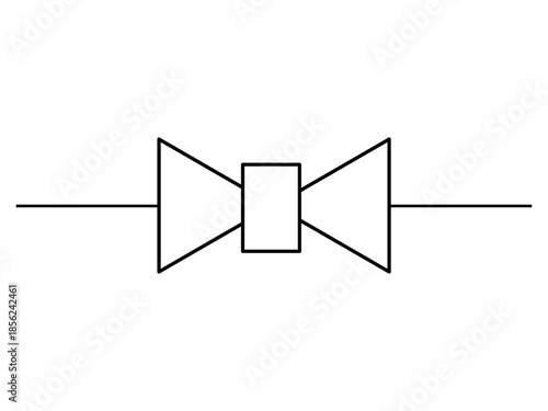 a standard plug valve symbol used in Piping and Instrumentation Diagrams