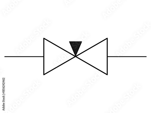 a standard needle valve symbol used in Piping and Instrumentation Diagrams