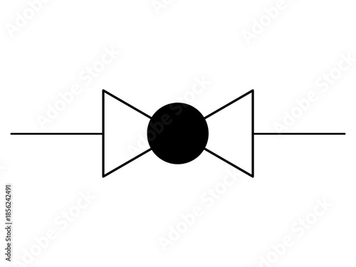 a standard globe valve symbol used in Piping and Instrumentation Diagrams