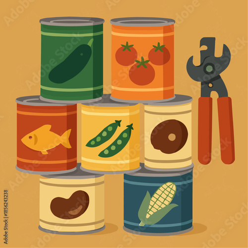 Canned Food Stockpile Emergency Icon

