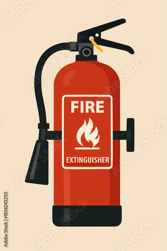 Fire Extinguisher Safety Flat Icon

