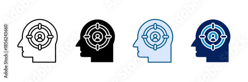 Self Awareness Icon Set Multiple Style Collection