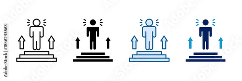 Self Confidence Icon Set Multiple Style Collection