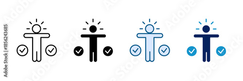 Mindfulness Practice Icon Set Multiple Style Collection