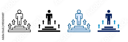 Personal Growth Icon Set Multiple Style Collection