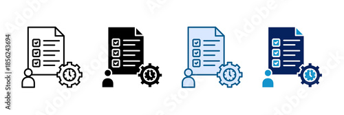 Self Discipline Icon Set Multiple Style Collection