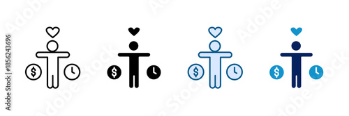 Life Balance Icon Set Multiple Style Collection