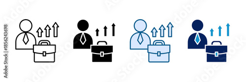 Career Development Icon Set Multiple Style Collection