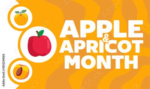 apple and apricot month with delicious apples and apricots