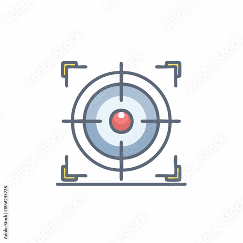 Focus Square: A Precision Targeting Symbol with Crosshairs and Corner Marks