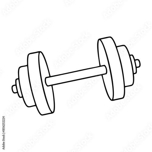 vector dumbbell isolated on white