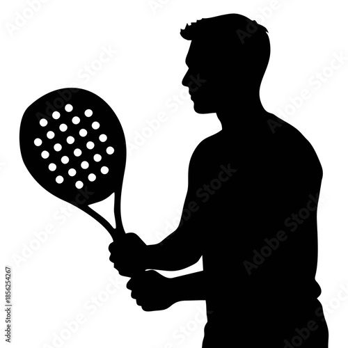 silhouette of a person playing padel