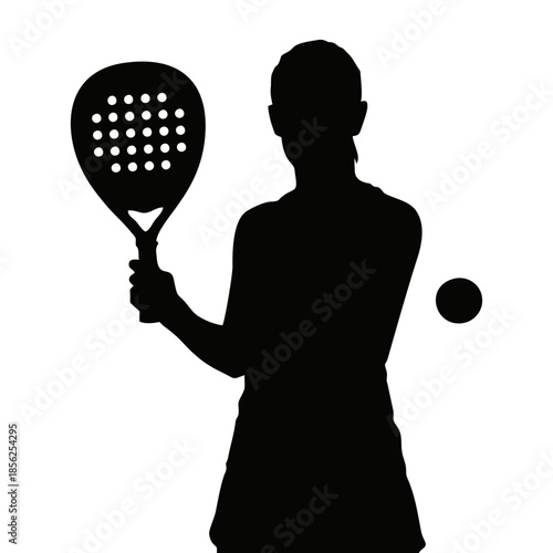 silhouette of a person playing padel