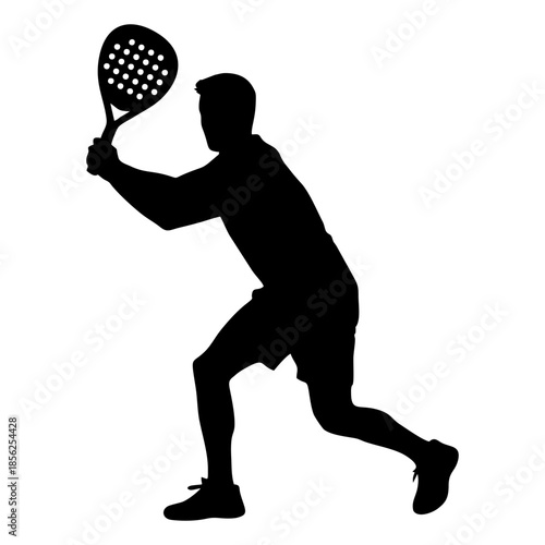 silhouette of a person playing padel