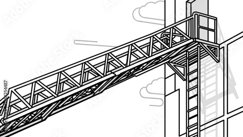 Crane Arm and Operator Control Room.