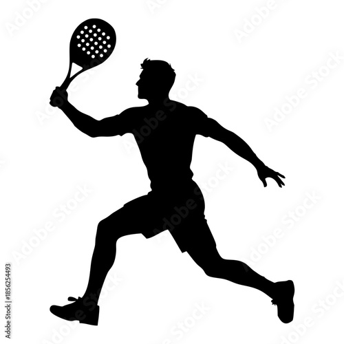 silhouette of a person playing padel