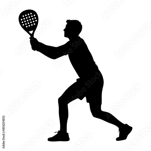 silhouette of a person playing padel