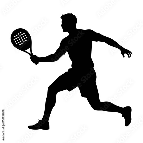 silhouette of a person playing padel