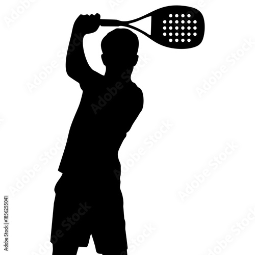 silhouette of a person playing padel