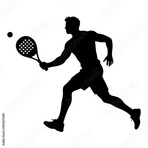 silhouette of a person playing padel