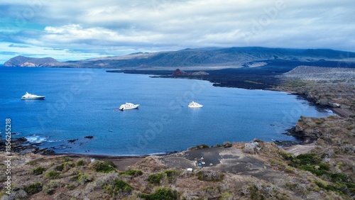 view from Puerto Egas, Santiago Island, Galapagos