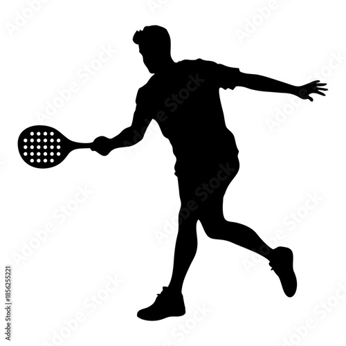 silhouette of a person playing padel