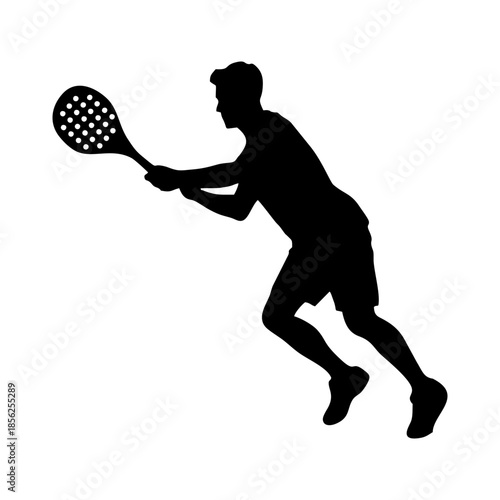 silhouette of a person playing padel