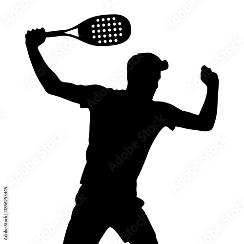 silhouette of a person playing padel