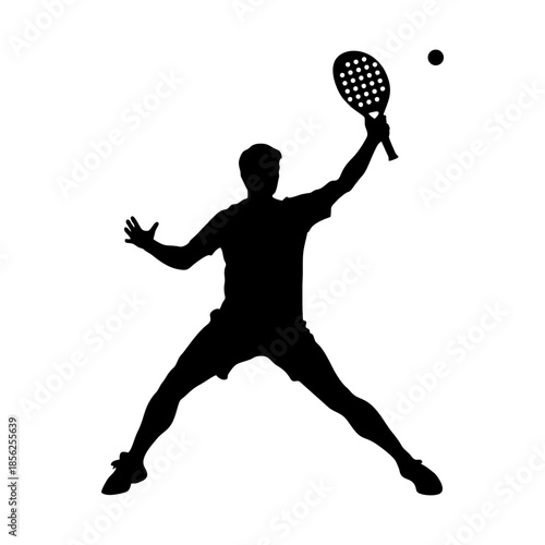 silhouette of a person playing padel