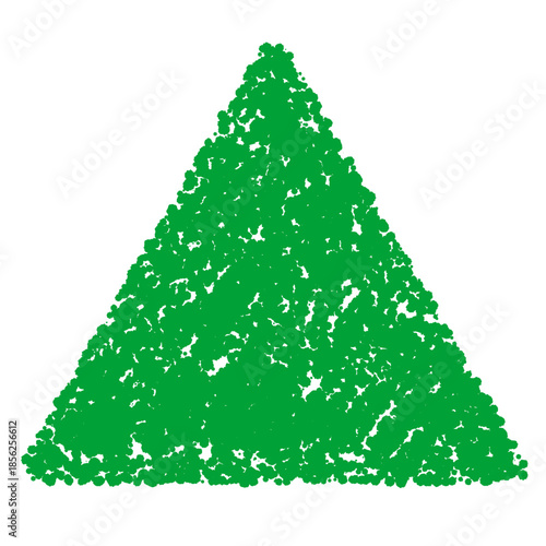 クレヨン素材　手描きの三角形