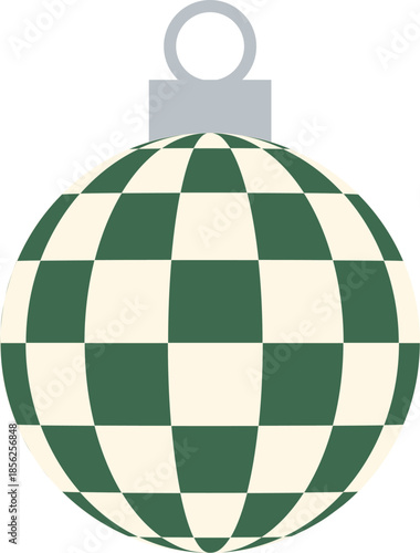 Chrismas Ornament-1-Checkerboard-green