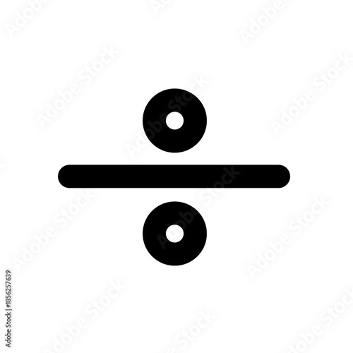 divide sign icon on a white background