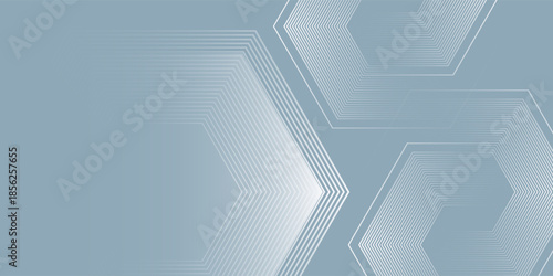 Abstract vector watercolor white hexagon lines background art. Technology digital design. Futuristic concept